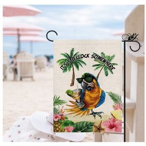 NEW "It's 5 O'clock Somewhere" Summer Garden Flag 12.5 x 18 Inches